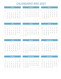 Marzo, junio, septiembre, octubre y noviembre. Calendario Ano 2021