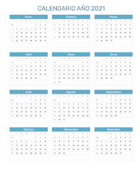 Calendario del año 2021 super práctico. Index Of Print Calendario Normal 2021
