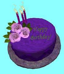 Happy birthday purple flower birthday cake with name and photo edit. Second Life Marketplace Happy Birthday Purple Cake With Pink Roses
