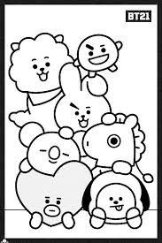 Bt21 Colouring Page En 2020 Bts Para Dibujar Dibujos Sencillos Bordado De Halloween