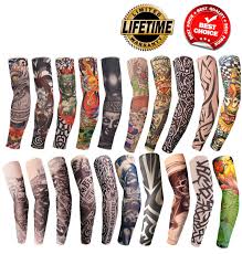 A sleeve tattoo has a unified theme, whereas an arm covered in tattoos may have many tattoos of different styles that does not have an overall unity. Amazon Com Tattoo Arm Sleeves Fake Temporary Arm Tattoos Sleeve For Men Women Tatoo Arms Sun Uv Cool Protection Unisex Stretchable Cosplay Accessories Running Cycling Arm Sleeves 20 Pcs Beauty