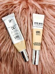 it cosmetics cc cream and bye bye foundation review