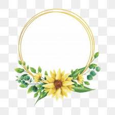 Yellow Flower Frame With Watercolor Style Watercolor Flower Floral Png And Vector With Transparent Background For Free Download In 2020 Flower Frame Png Pink Flowers Background Flower Frame