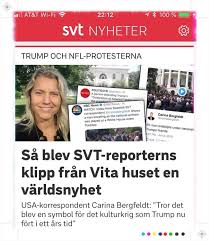 In 2012, bergfeldt was awarded the stora journalistpriset in the category storyteller of the year for her report dagen vi. Svt Korrespondenterna Ibland Ar Man Pa Ratt Plats Vid Ratt Tillfalle Carina Bergfeldt Usa Korre Https Www Svt Se Nyheter Utrikes Svt S Carina Bergfeldt Fangade Knabojet Framfor Trump Pa Film Klippet Sprids Over Varlden Facebook