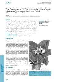 We did not find results for: The Solanaceae Ii The Mandrake Mandragora Officinarum In
