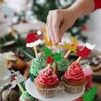 FEPITO 60 Pieces Christmas Cupcake Toppers Picks Merry Christmas Toothpick  Flags For Cake Decorations Party Holiday Supplies