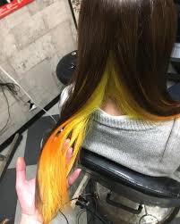 めいはinstagramを利用しています 鬼滅の刃の我妻善逸カラー 黄色からオレンジのグラデーションです long hair styles hair styles hair straightener