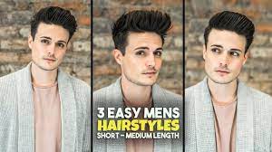 This tutorial should give you all the information need to pull off some great hairstyles, impress those ladies, and yo mother! 3 Easy Mens Hairstyles Short Medium Length Hair Tutorial Blumaan 2018 Youtube