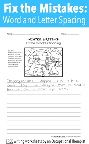 Winter Writing Fix The Mistakes Winter Writing Occupational Therapy Handwriting Handwriting Activities