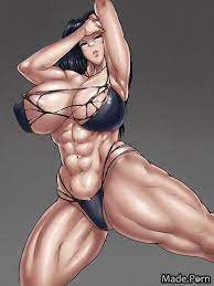 Porn image of 20 muscular bodybuilder gigantic boobs huge boobs hentai  woman created by AI