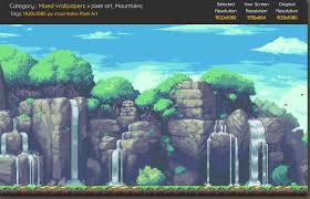 Pin By Elena Newbrough On Video Game Design Pixel Art Mountain Wallpaper Desktop Background Images