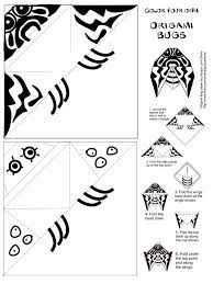 Origami Bugs To Color Origami Origami Printables Origami Patterns