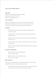 The primary job of this position to determine clients' business objectives and suggest sample resume for financial advisor. Junior Financial Advisor Resume Templates At Allbusinesstemplates Com