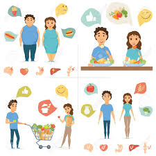 Healthy Food Infographics Couple Lifestyle Concept Nutrition