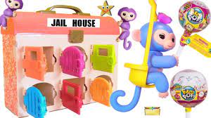 Fingerlings Baby Monkey Jail Game W Pikmi Pops Surprises Toys Baby Monkey Games W Jail