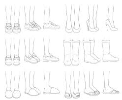 Woman in glitter high heels. Cara Menggambar Sepatu Anime Anidraw