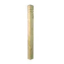 Unbranded 4 In X 4 In X 4 1 2 Ft Pressure Treated Wood Double V Groove Deck Post 143849 The Home Depot Pressure Treated Wood Deck Posts Stair Railing Kits