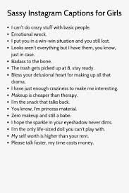 Facebook Bio Ideas For Girls Sassy Instagram Captions For Girls Witty Instagram Captions Sassy Instagram Captions Instagram Captions Clever