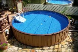 Deck With Round Mini Pool Design Ideas Mini Pool Swimming Pool Designs Swimming Pools Inground