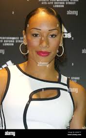 Jade Johnson stars help launch the Adidas Sport Performance store in London  Stock Photo