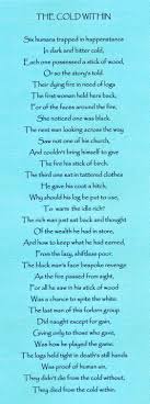 The Cold Within Click On This Powerful Poem To Read The Cold Within Was Written In The 1960s By American Poet Inspirational Poems Christian Poems Poems
