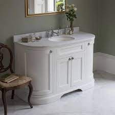 Wigington bathroom vanity features a durable mdf and particleboard frame with smooth walnut grain laminate, four tapered wood legs, and adjustable 1 milano stone gloss white wall mounted vanity unit; Burlington 134 4 Door Curved Vanity Unit Minerva Worktop With Basin Matt White W 2019 Lazienki Pinterest Remodelacion Del Bano Banos I Fregaderos