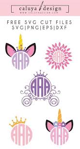 Unicorn Monogram Free Svg Png Dxf Eps By Caluya Design Cricut Monogram Cricut Cricut Free
