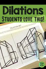 My Students Always Love This Dilation Activity Combining Geometry And Art Students See How High School Math Activities Geometry High School Math Art Projects