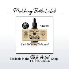 Editable Beard Balm Label Template Shaving Soap Label Etsy In 2020 Beard Oil Label Beard Oil Soap Labels