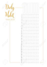 Check spelling or type a new query. Daily Habit Tracker Template For Ten Goals And One Month Royalty Free Cliparts Vectors And Stock Illustration Image 140623694