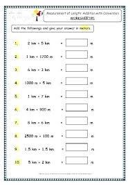 4th Grade Measurement Worksheets Converting Measureme Metric