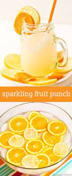 Sparkling Fruit Punch With Lemons Oranges And Sparkling Apple Cider Sparkling Fruit Punch Is A Summ Refreshing Drinks Recipes Fruit Punch Recipe Fruit Punch