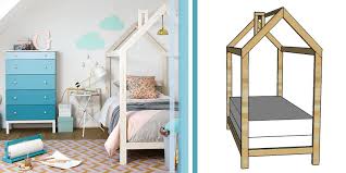 In a guest bedroom that will house both adults and children, a queen. Remodelaholic Twin House Bed Frame Trundle Bed Woodworking Plan