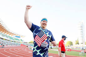 Ryan crouser celebrates after setting a world record during the finals of men's shot put at the u.s. 6fatccocrpj0mm