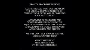 Blackout (fabric), a textile material that blocks light. An Update From Me And Blackout Tuesday Caroline Hirons