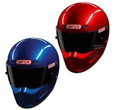 Details About Simpson Super Bandit Helmet Lid Snell Sa2015 Blue Or Red All Sizes Race