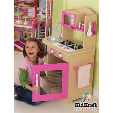kidkraft pink wooden kitchen