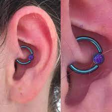 Fresh Daith Piercing Done At 14g 1 6mm With An Implant Grade Titanium Captive Bead Ring From Invictus Body Jew Amethyst Accessories Body Jewelry Daith Piercing
