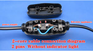 This inline switch is great when you just want a simple on/off toggle switch that's already enclosed. 1pcs On Off For Table Lamp Desk Bed Light Cord Waterproof In Line Rocker Switch Parts Set With Indicator Light 6a250v 10a125vac Switches Aliexpress