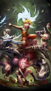 Pasukan Naruto Tim 7 Gambar Naga Ilustrasi Komik Seni Kucing