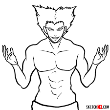 Collection by elizabeth evans de maria. How To Draw Garou One Punch Man Sketchok