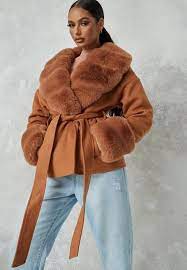 The only thing i'm not crazy about is the. Camel Faux Fur Trim Belted Formal Coat Camel From Missguided On 21 Buttons