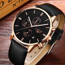 Lige Marka Saatler Erkekler Luks Moda Casual Deri Quartz Saat Erkekler Saat Spor Is Kol Saati Dalis Relogio Masculino Erkek Saatler Odulbaslama Buzz