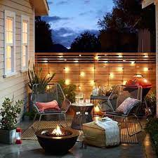 Terrace Lighting Stage Free For The Outdoor Living Room Home Interior Design Ideas Small Patio Design Outdoor Patio Decor Small Patio Garden