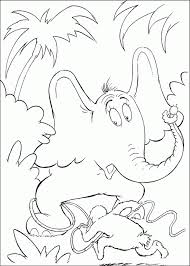 The kids colored it and glued it to a small piece of blue paper. Horton Coloring Pages Coloring Home