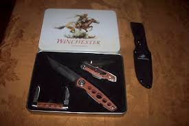 Check spelling or type a new query. Limited Edition 2004 Winchester 3 Knife Gift Set Nos Original Tin Box 16 59 Picclick