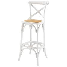Chaise De Bar En Rotin Et Bois Blanc