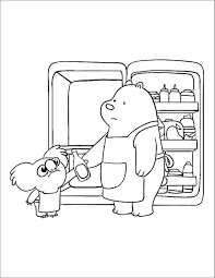 This is a picture about grizzy, panda and ice bear, from we bare bears cartoon series. We Bare Bears Coloring Page Picture Coloringbay
