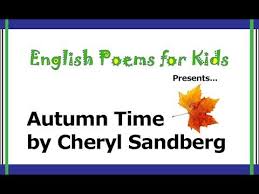 Autumn Time By Cheryl Sandberg Autumn Poems English Poems For Kids Autumn Poems Poems