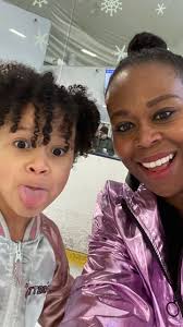 But really though, are you having any fun? , #mommyandme #love  #trainingsession #waltzjumps #familytime #iceskater #blackwomen #fyp
